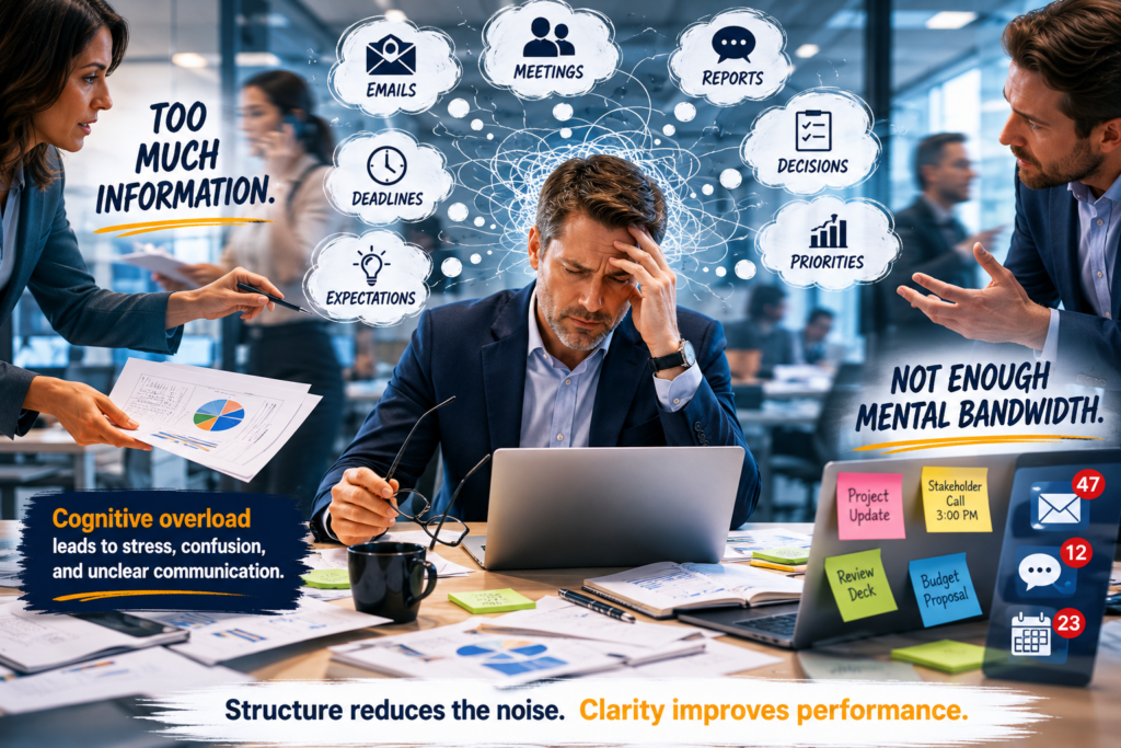 cognitive overload and information retention issues at work