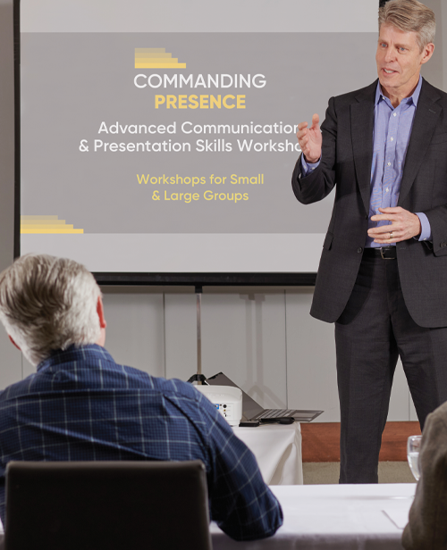 Peter Hiddema teaching a Public Speaking Training for Individuals